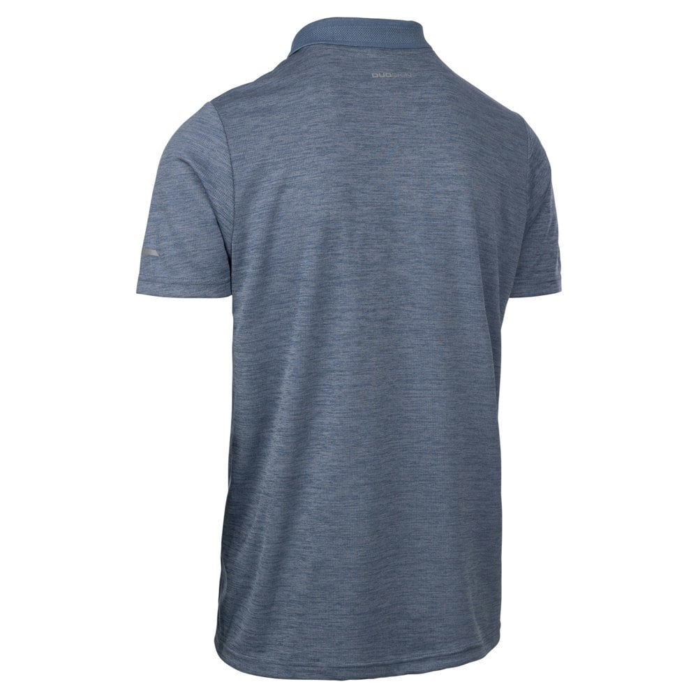 Trespass Mens Mckay Active Polo Shirt - Indigo Tone Marl
