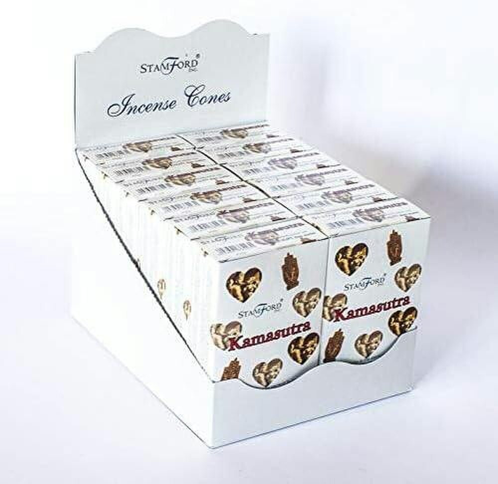 Stamford Kama Sutra Incense Cones for Home Fragrance, 12 packs