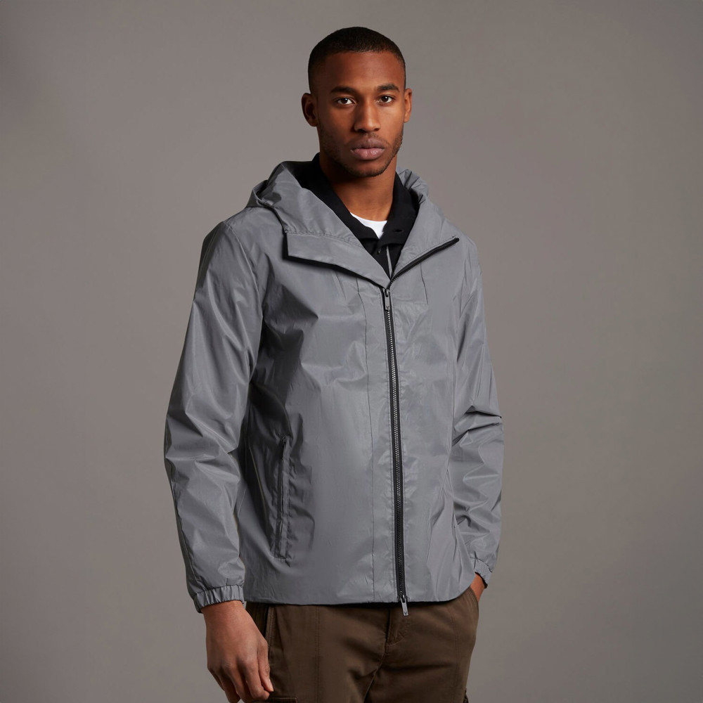 Lyle & Scott Lightweight Reflective Hooded Jacket - Grey
