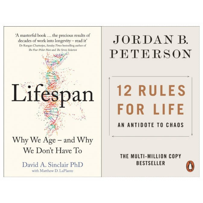 Harper/Penguin Lifespan Why We Age And Why We Dont Have To & 12 Rules For Life An Antidote To Chaos Hobbies & Crafts > Books