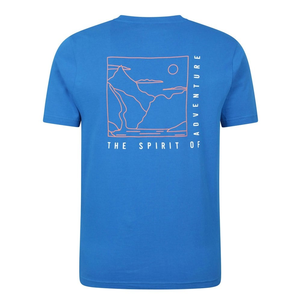 Mountain Warehouse Mens Adventure Begins Line Art Cotton T-Shirt - Cobalt