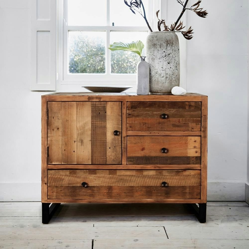 reclaimed narrow sideboard