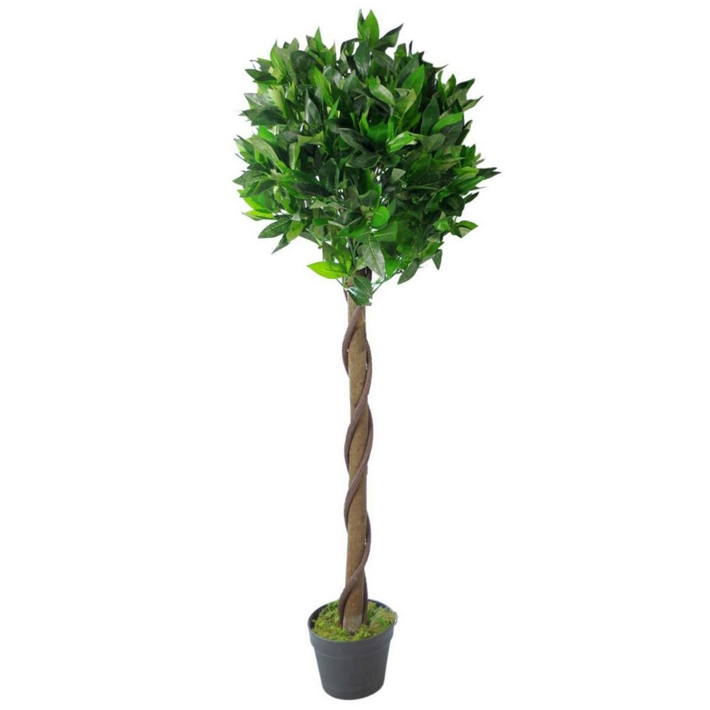 Leaf 120cm Leaf Design UK Artificial Realistic Bay Laurel Topiary Ball Tree