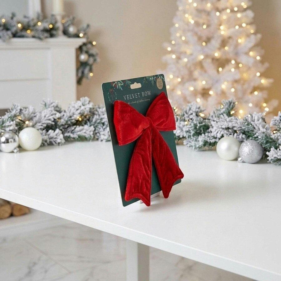 Garden Greatness Classic Velvet Bow Christmas Decoration