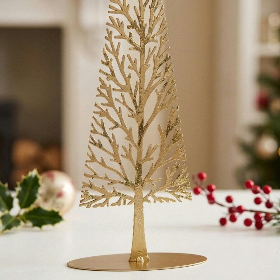Garden Greatness Modern Metallic Gold Tree Ornament