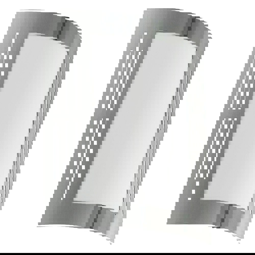 IP44 Outdoor Wall Light Stainless Steel Square 1 x 60W E27 Bulb Porch Lamp Loops