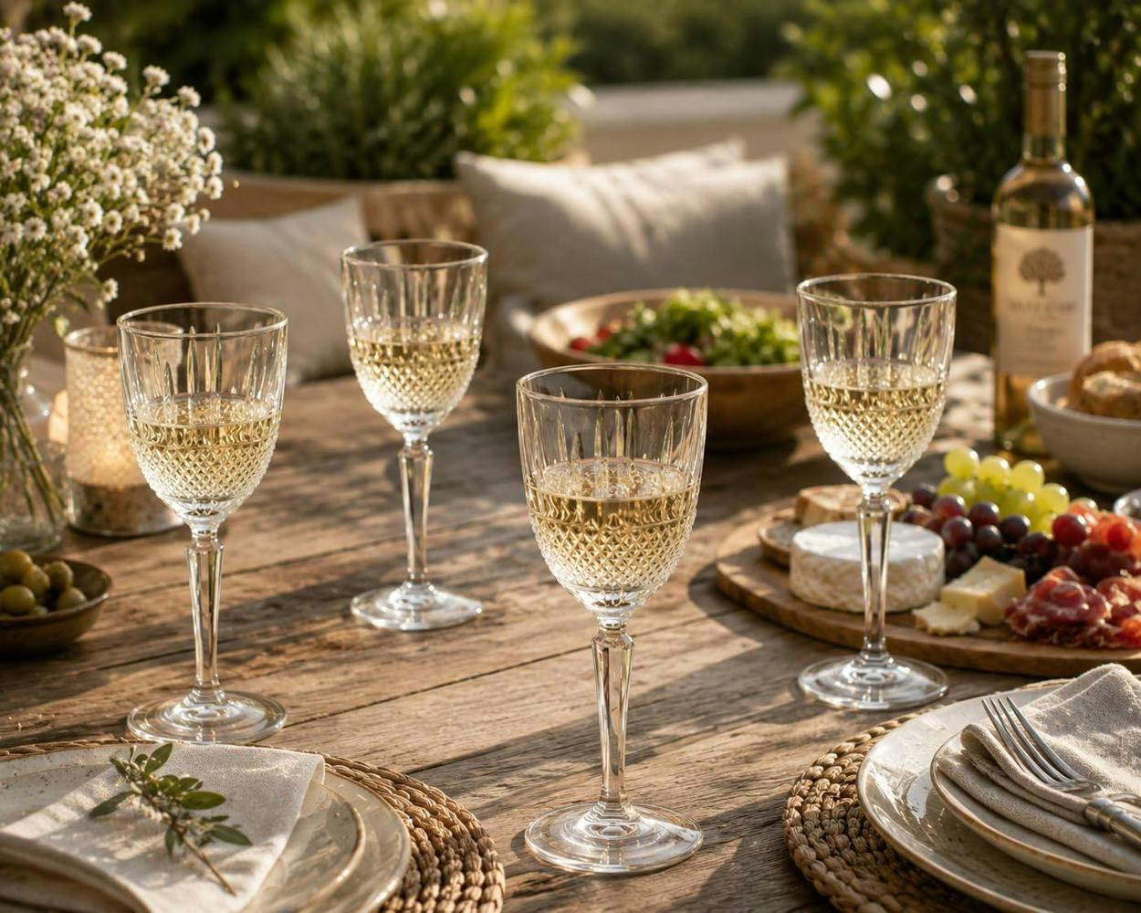 Crystal Wine Glasses Pair ‘Ava’ - Set of 4