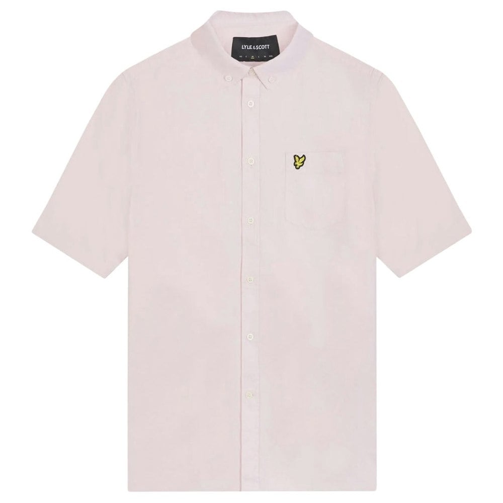 Lyle & Scott Short Sleeve Light Pink Oxford Shirt