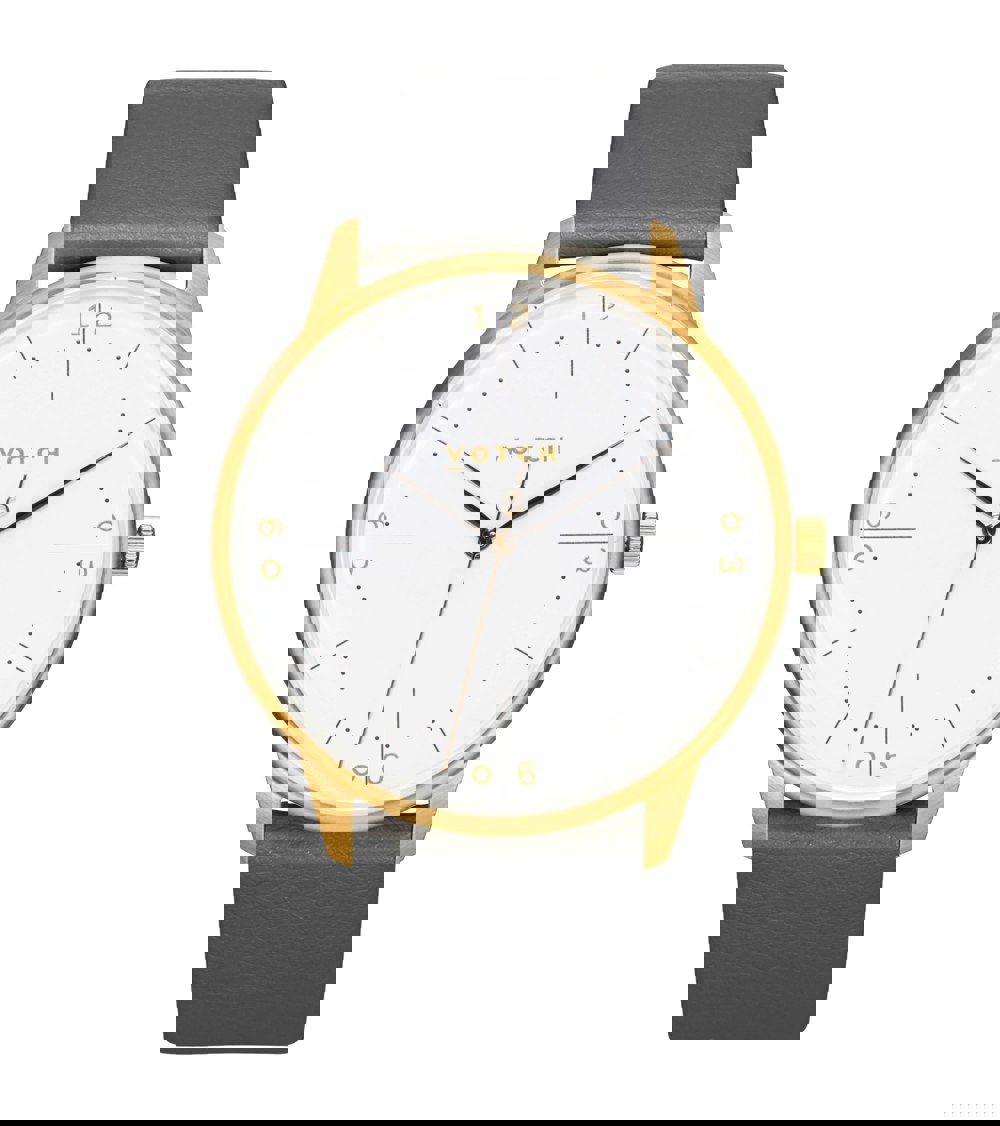 Votch Gold & Slate Grey Watch | Aalto