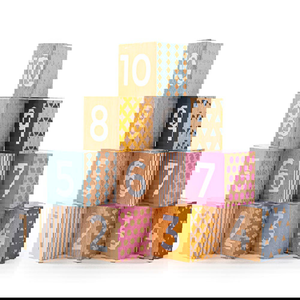 Bigjigs Toys 32004 Wooden Number Blocks - FSC 100%
