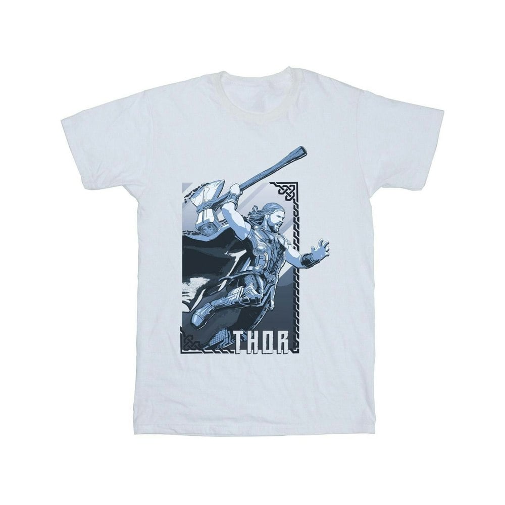 Marvel Boys Thor Love And Thunder Attack T-Shirt - White