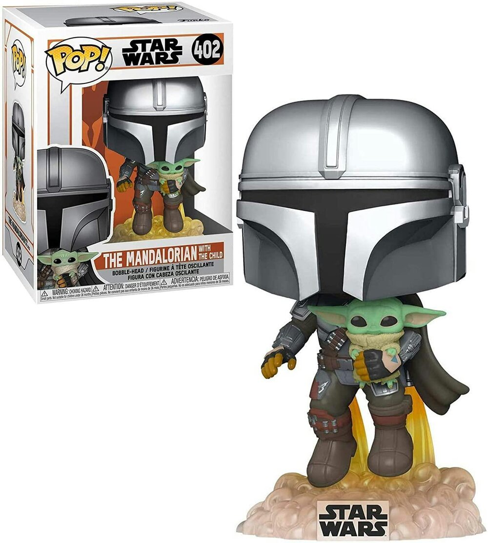 Funko Star Wars: Clone Wars - The Mandalorian with The Child POP! vinyl Bobble-Head (402) Baby Yoda