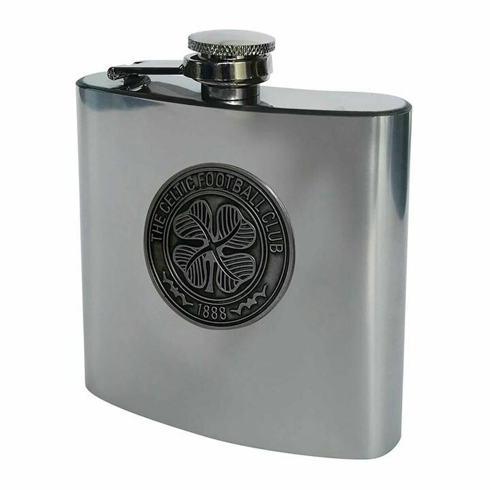 Celtic FC Stainless Steel Hip Flask, Drinkware, Sports, Gift