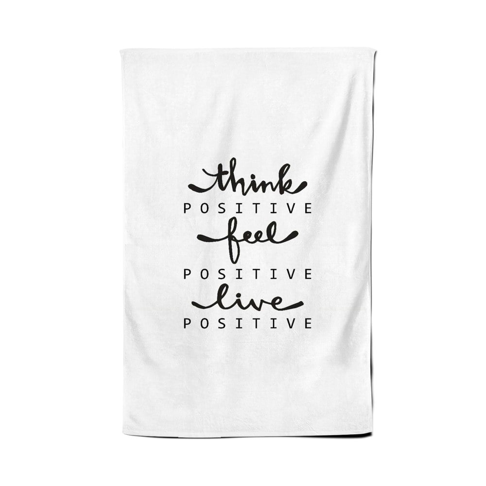 Warren Reed Think Positive, Feel Positive, Live Positive Tea Towel