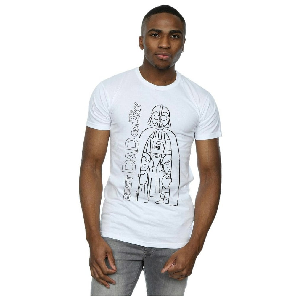 Star Wars Mens Best Dad In The Galaxy T-Shirt - White