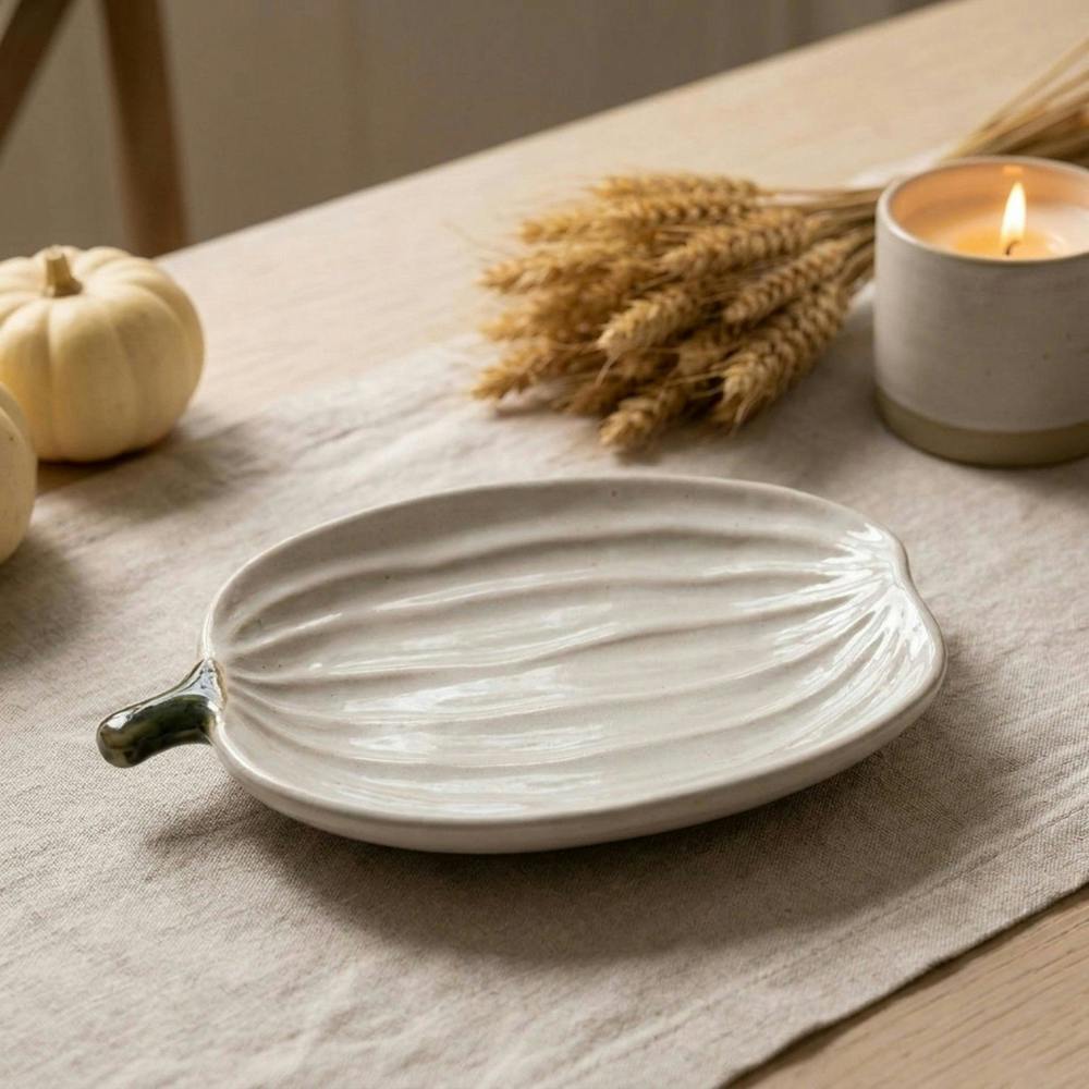 Garden Greatness Autumnal Ceramic Pumpkin Trinket Dish