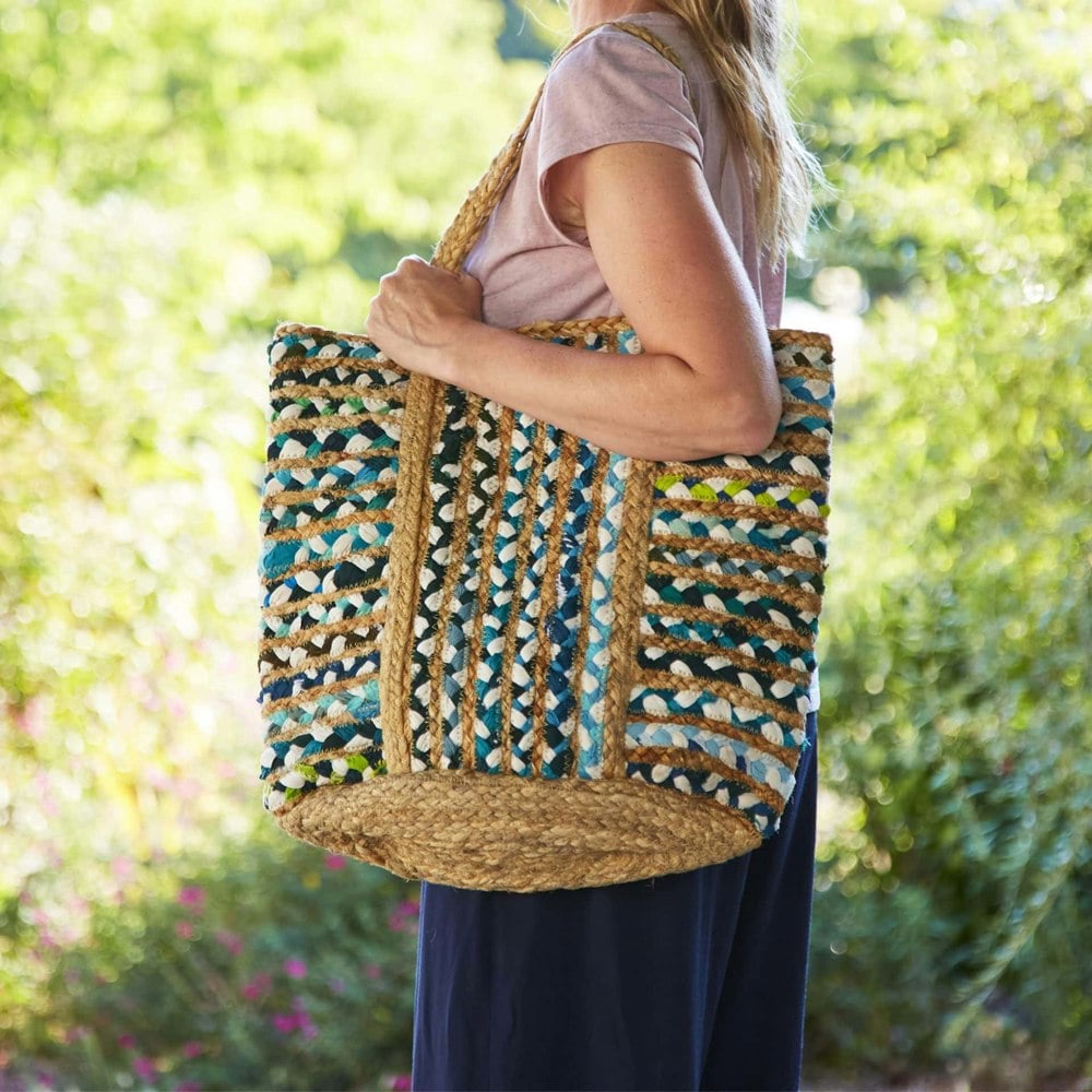 Paper High Recycled Cotton and Jute Tote Bag