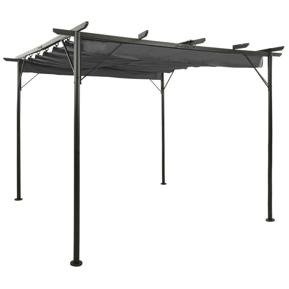 Berkfield Pergola with Retractable Roof Anthracite 3x3 m Steel 180 g/ma
