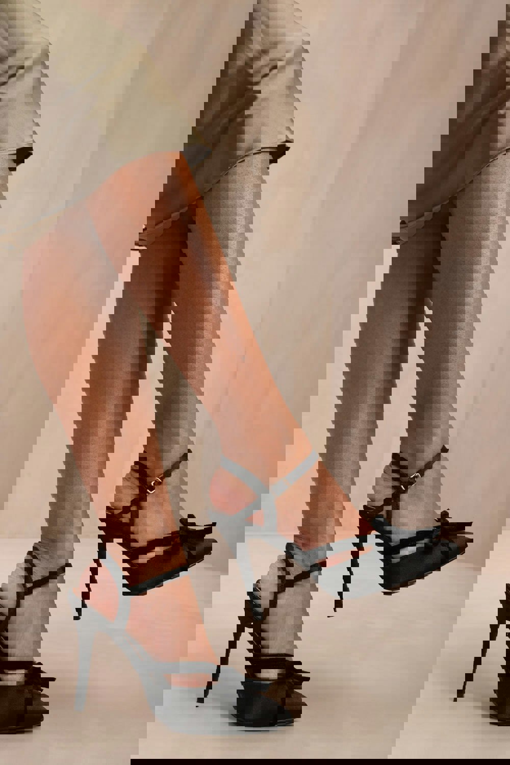 Where's That From Wyoming Pointed Toe High Heel With Ankle Strap and Bow Detail in Black