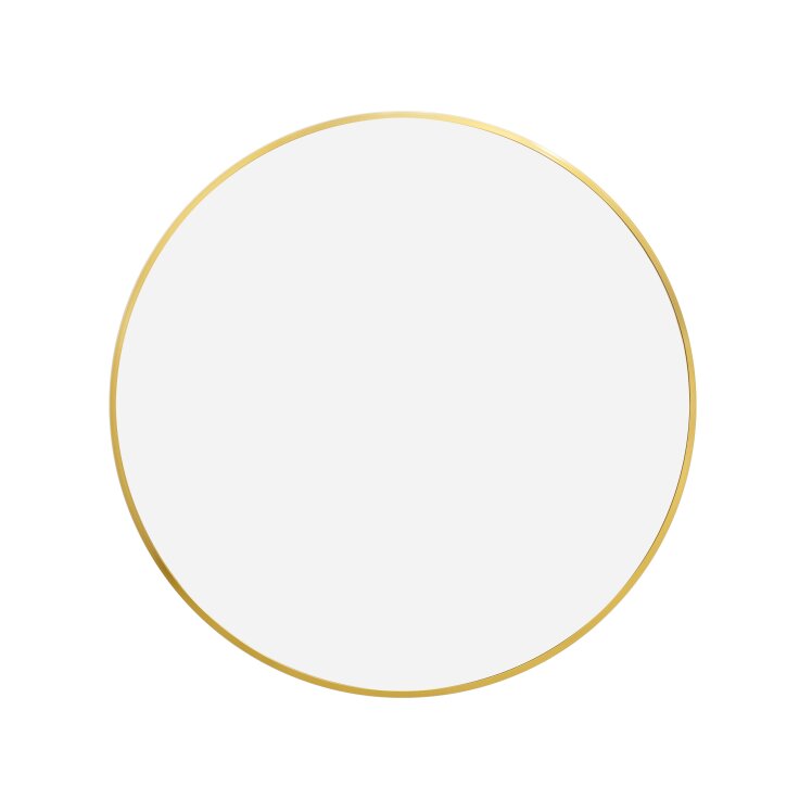Downton Interiors Gold Round Wall Metal Mirror 50 cm