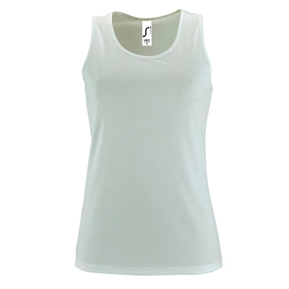 SOLS Womens/Ladies Sporty Performance Sleeveless Tank Top - White - White - 100% Polyester