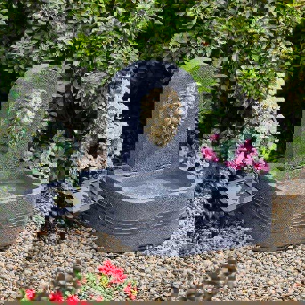 Tranquillity Water Features Lions Head Animal Fountain Solar Water Feature