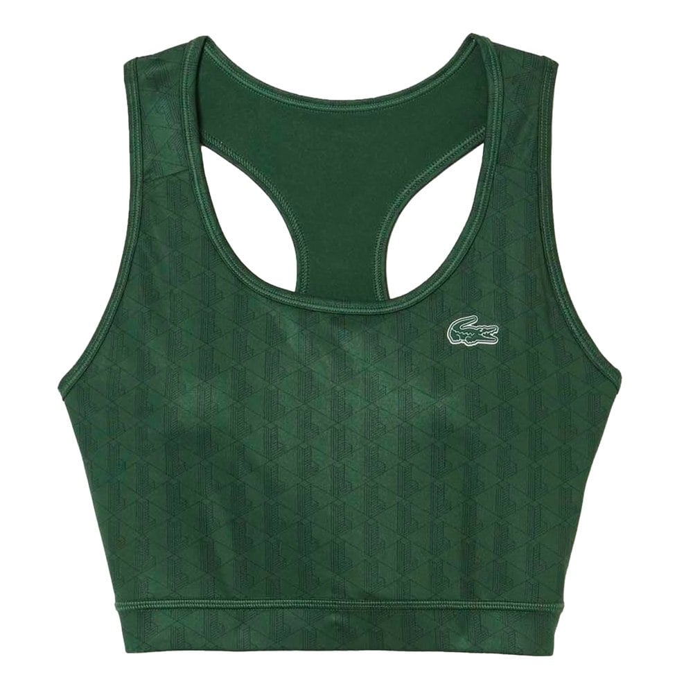 Lacoste Womens/Ladies Geometric Sports Bra - Green