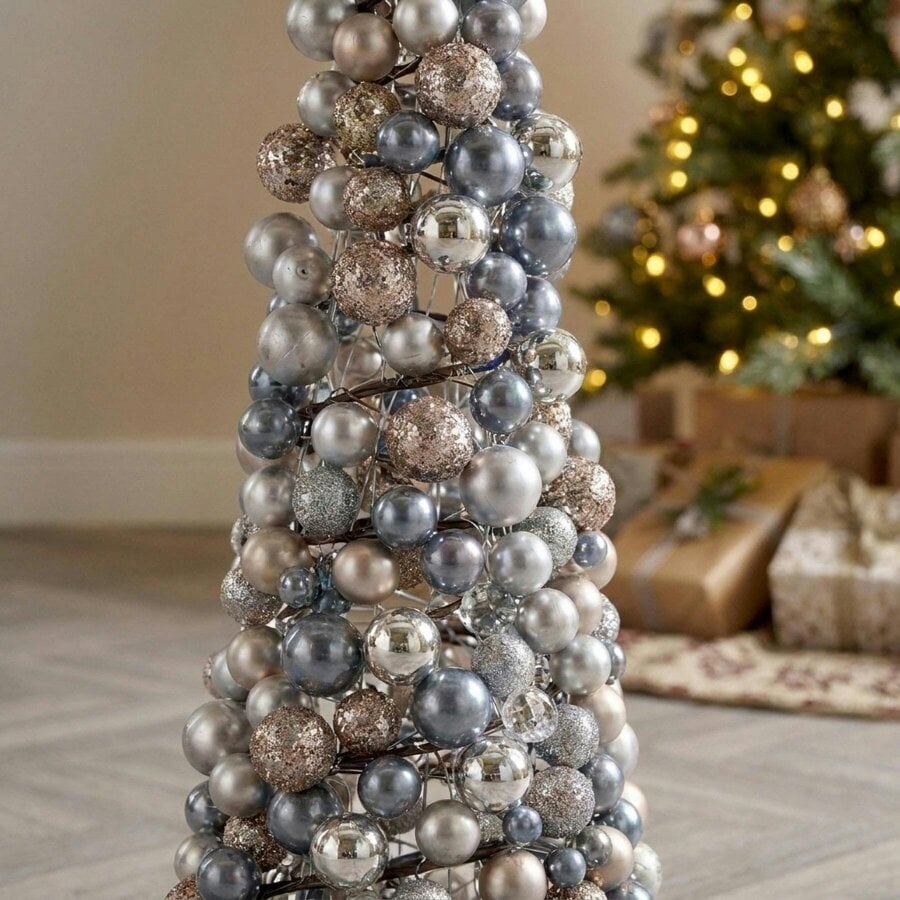 Garden Greatness Metallic Crystal Tree Cone Ornament
