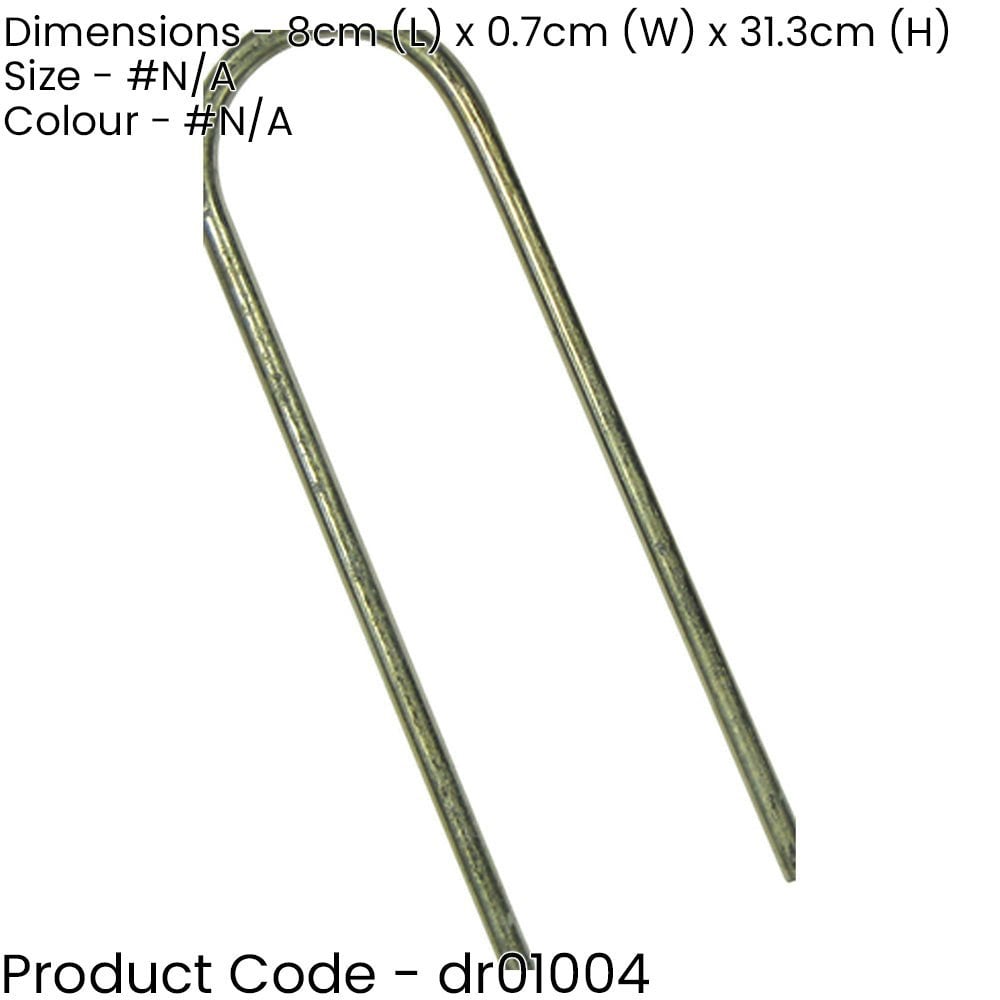 300mm x 80mm Sports Net Ground Anchor - U Shape Steak Football Hockey Goal