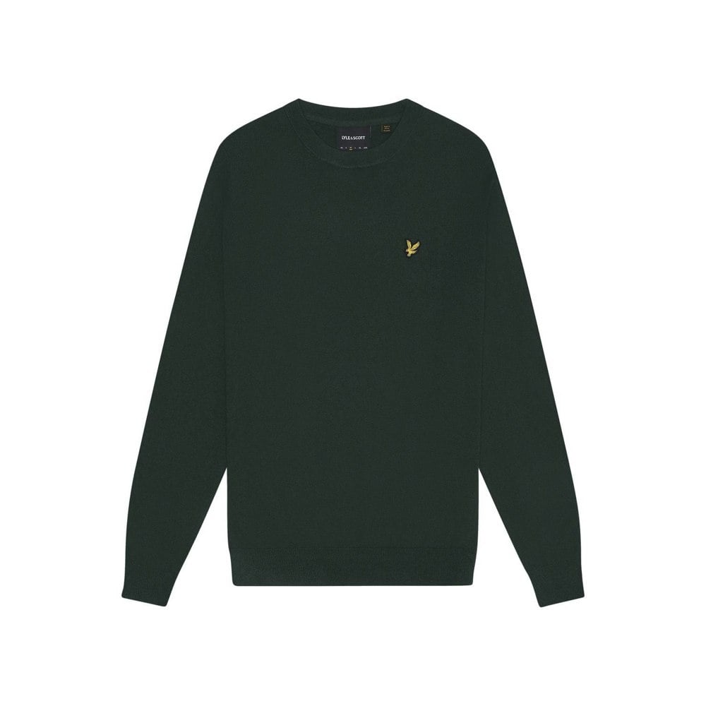 Lyle & Scott Mens Cotton Merino Crew Neck Jumper - Argyle Teal