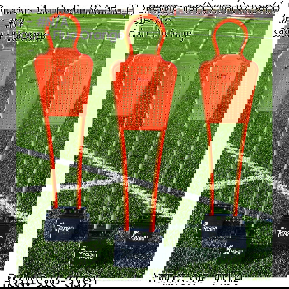 3 PACK 4ft Mini ORANGE Football Mannequin Set - Freekick Dummy Defender Training