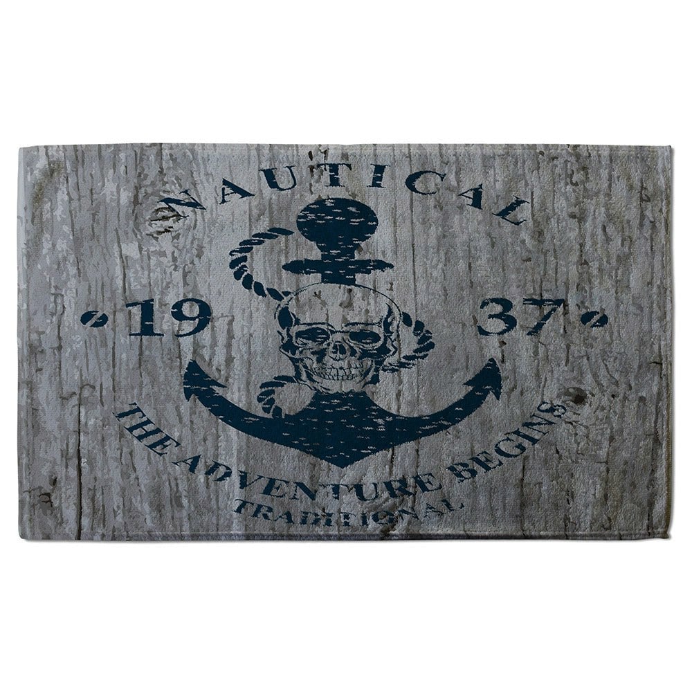 Benjamin Tate Design Anchor Print on Wood (Bath Towel)