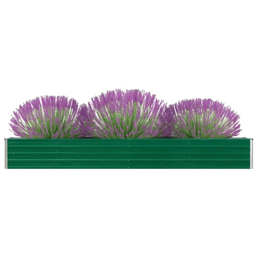 Berkfield Garden Raised Bed Galvanised Steel 320x40x45 cm Green