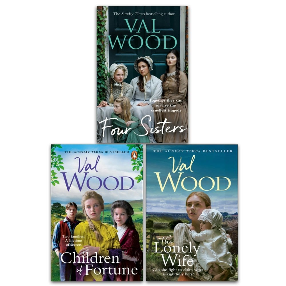 Penguin Val Wood Collection 3 Books Set (The Lonely Wife, Four Sisters, Children of Fortune)