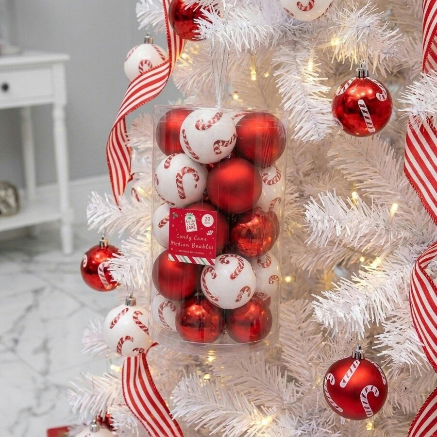 Garden Greatness Assorted Candy Cane Christmas Baubles