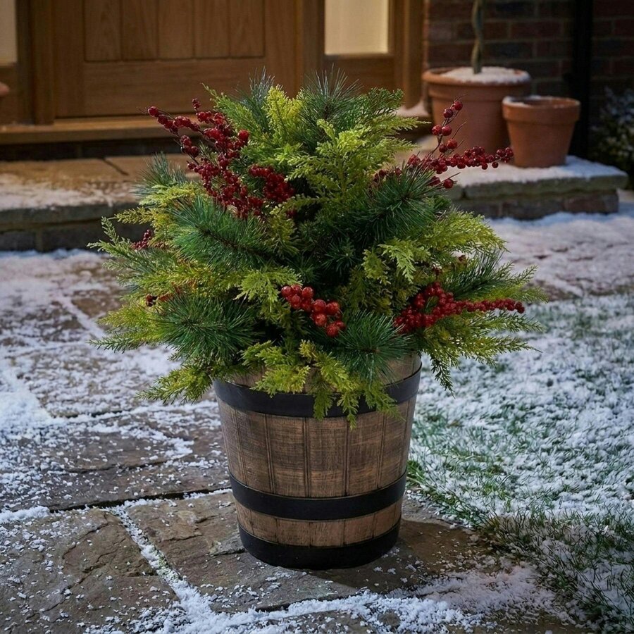 Garden Greatness Pre-Lit Festive Foliage Planter Statement Light