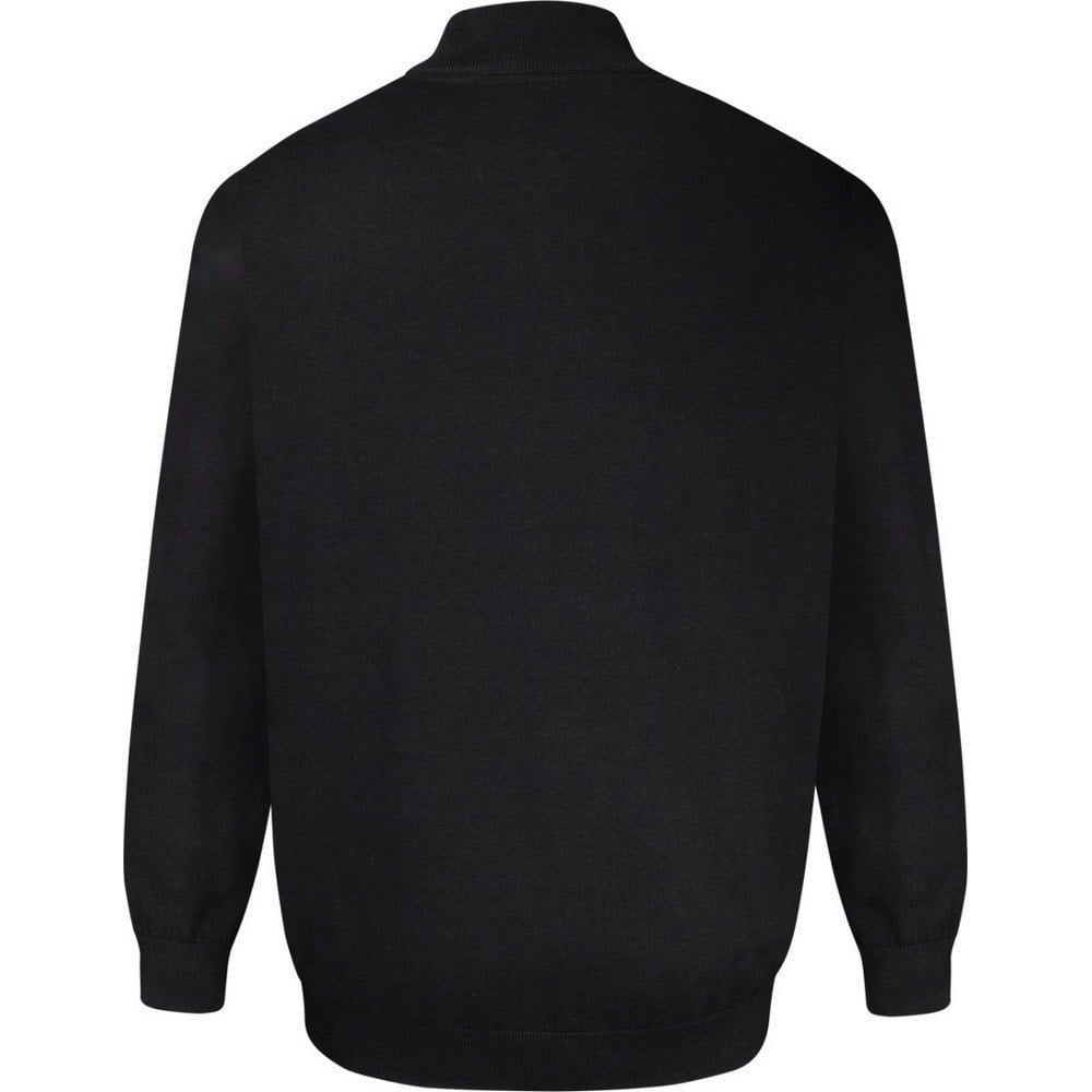 Duke Mens D555 Franco 1 Knitted Full Zip Kingsize Hoodie - Black