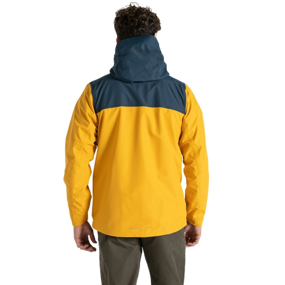 Craghoppers Mens Vanth Waterproof Jacket - Warbler Yellow/Blue Stone