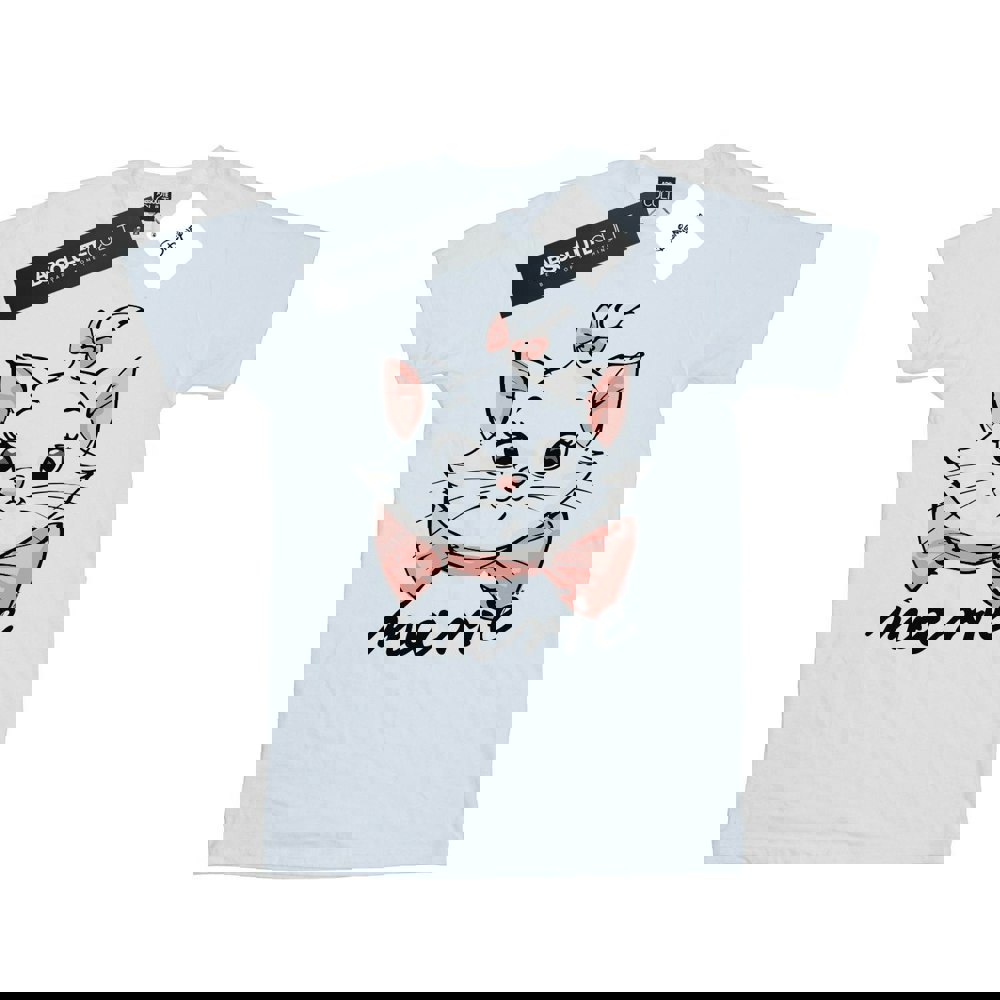 Disney Womens/Ladies The Aristocats Marie Sketch Face Cotton Boyfriend T-Shirt - White