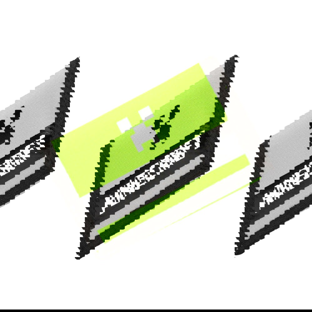 Minecraft Logo Creeper Wallet - Green
