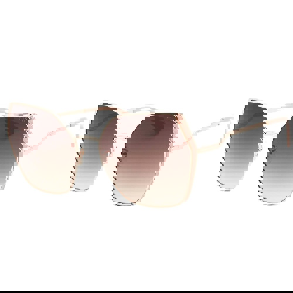 Guess Gradient Brown Lens Shiny Rose Gold Sunglasses