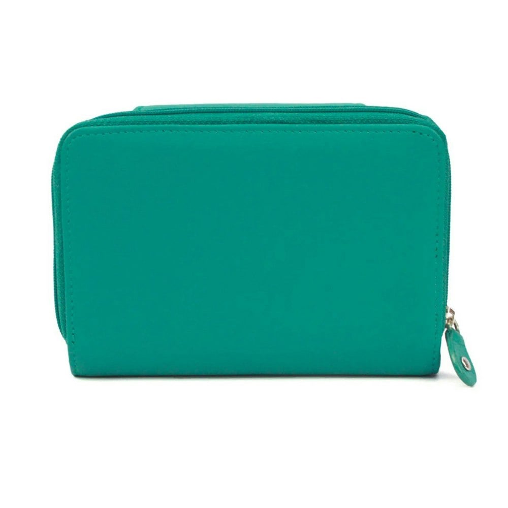 Eastern Counties Leather Lois Plain Purse - Turquoise