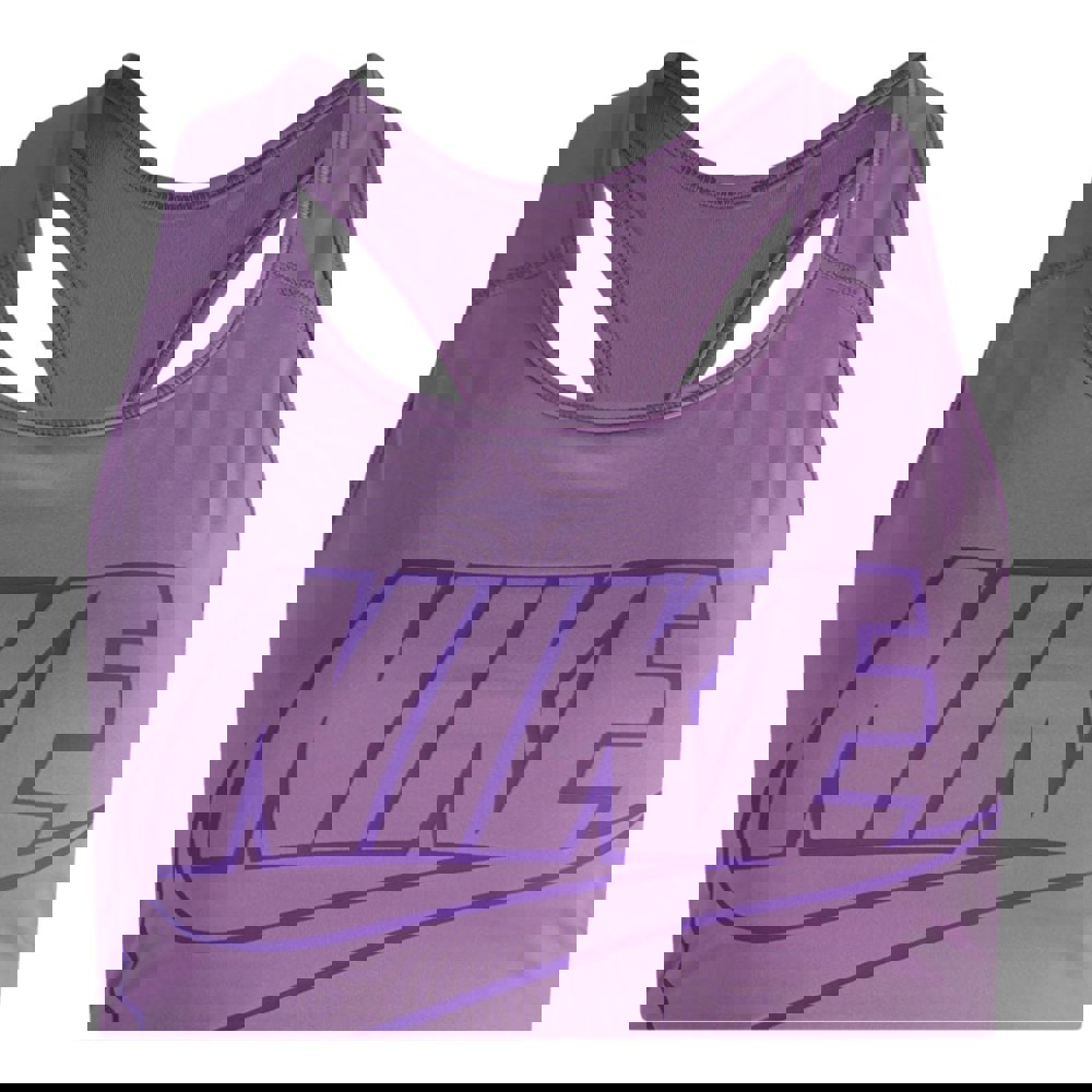 Nike Swoosh Logo Purple Sports Bra