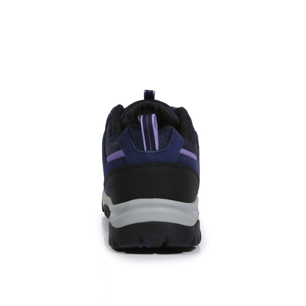 Regatta Womens Tebay Waterproof Suede Walking Shoes - Midnight/Lilac Bloom