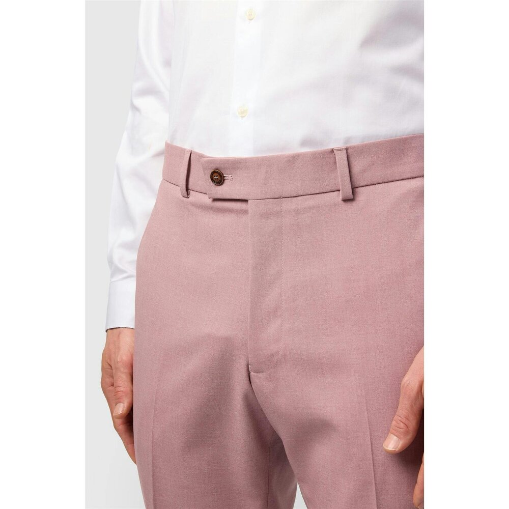Antique Rogue Slim Fit Blake Pink Plain Trouser