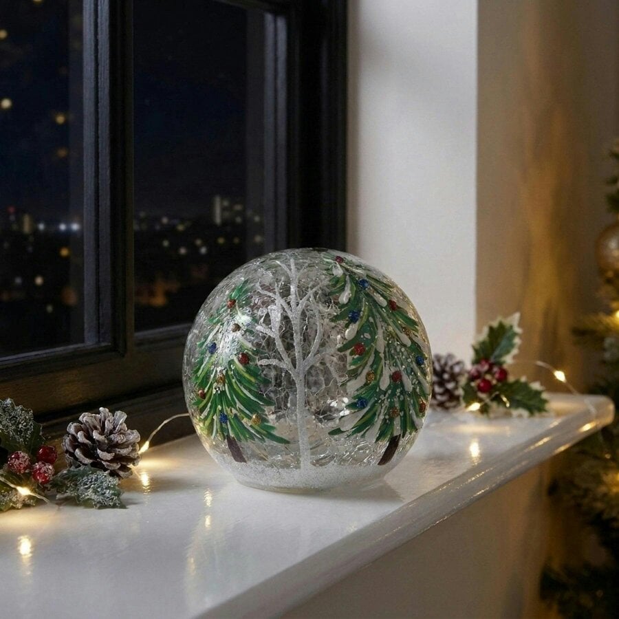 Garden Greatness LED Crackle Glass Christmas Tree Light