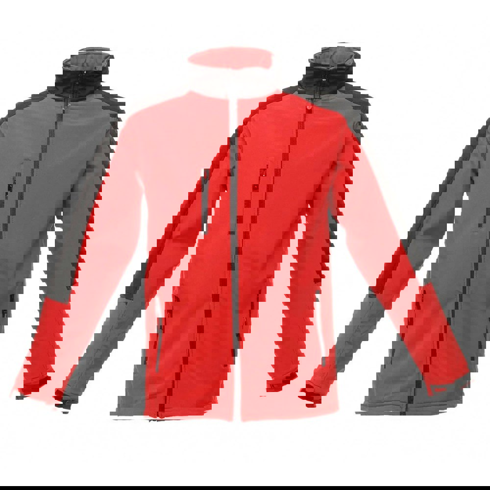 Regatta Professional Mens Hydroforce 3-layer Membrane Waterproof Breathable Softshell Jackets - Classic Red/Black