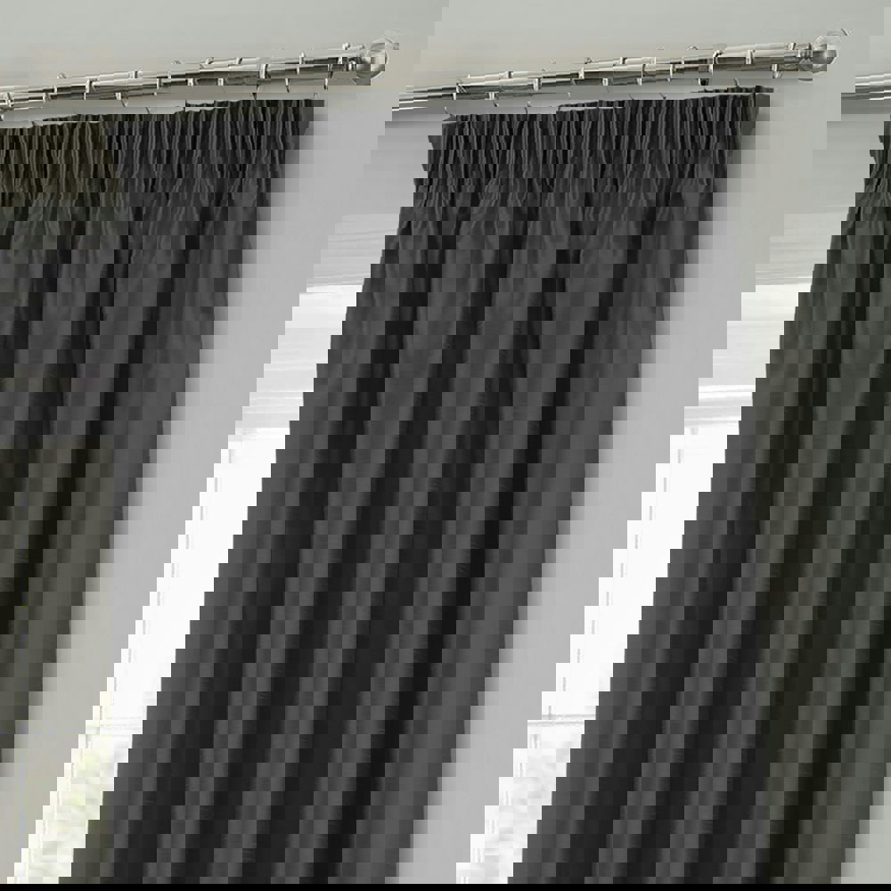 Intimates Faux Silk Pencil Pleat Curtains - 168cm x 137cm
