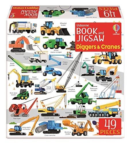 Book and Jigsaw Diggers and Cranes