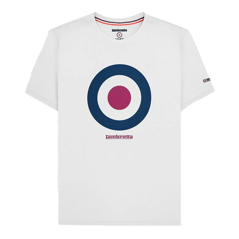 Lambretta Mens SS24 Target T-Shirt - White